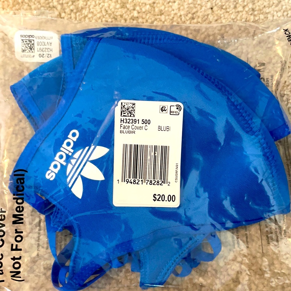 Adidas face masks - 3 pack